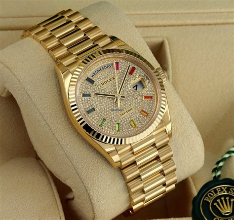 rolex day date rainbow price